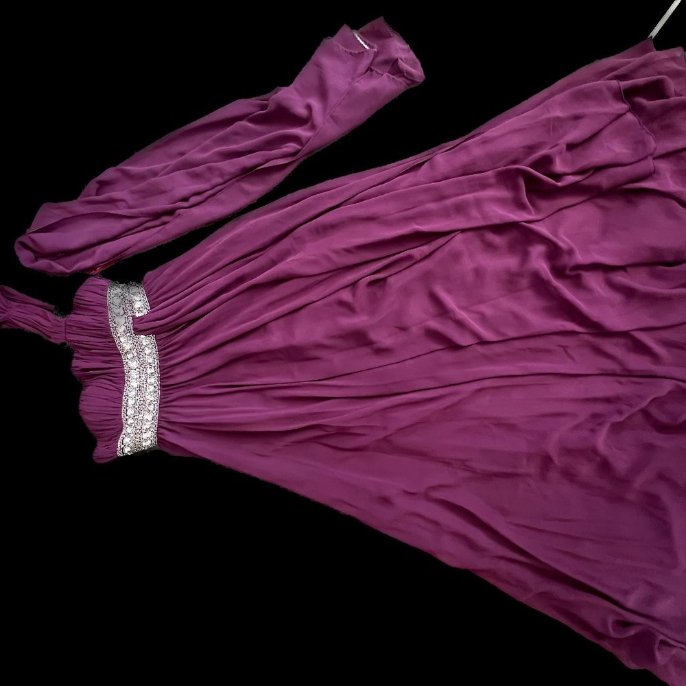 purple party dress